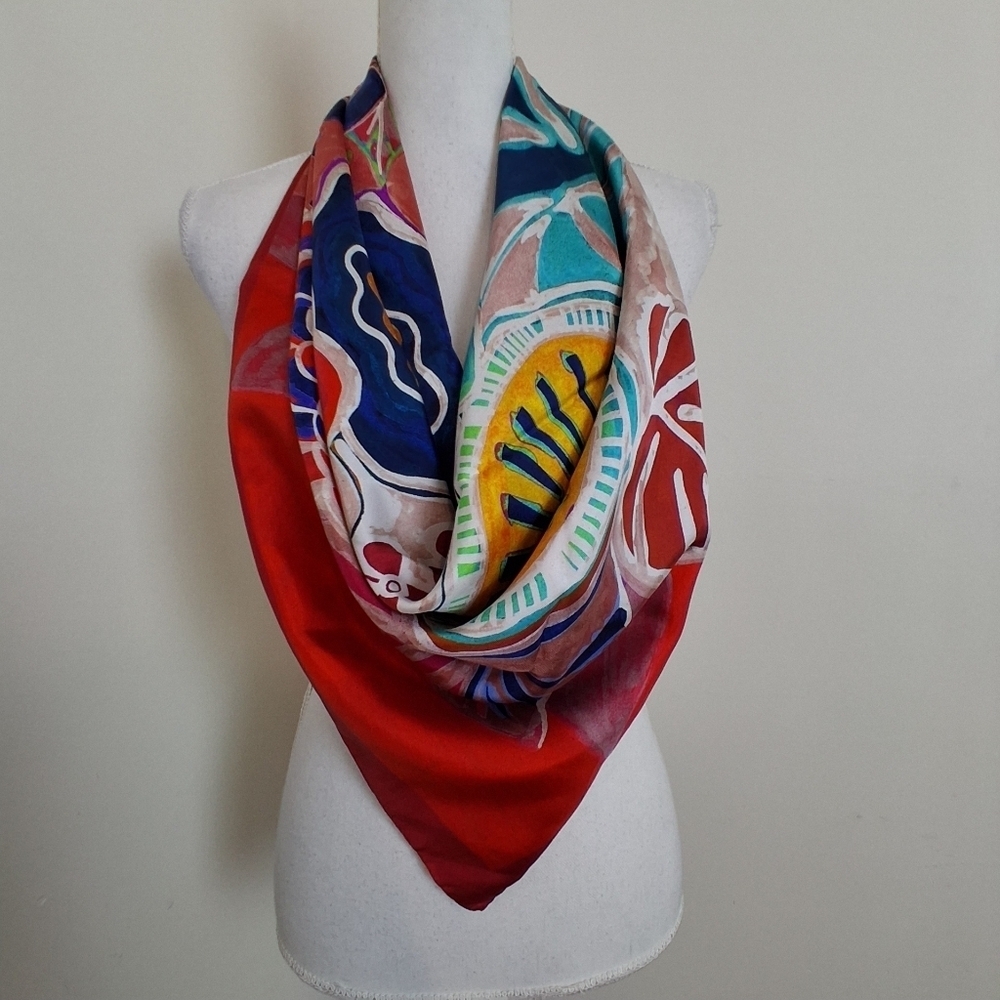 Elizabetta Clarissa Large Silk Italian Scarf NWT